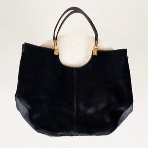 Elizabeth & James Dark Blue Pony Hair Shoulder Bag, used, perfect condition